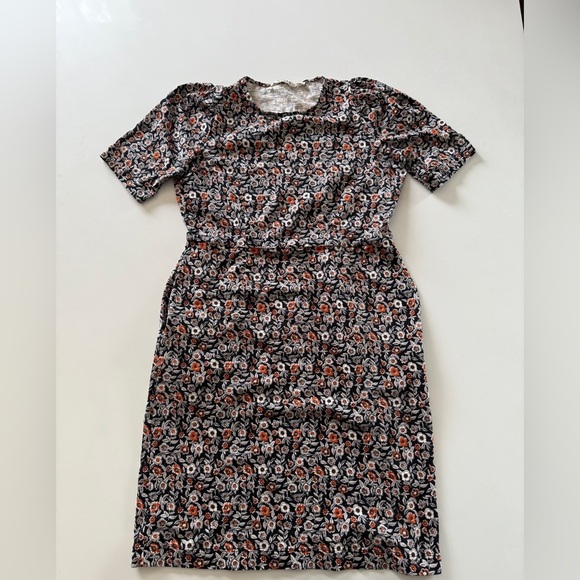 BODEN-Zoe Crew Neck Jersey Dress-Pockets-Floral-Fall-Office-Casual-Cotton-10L - Picture 11 of 16